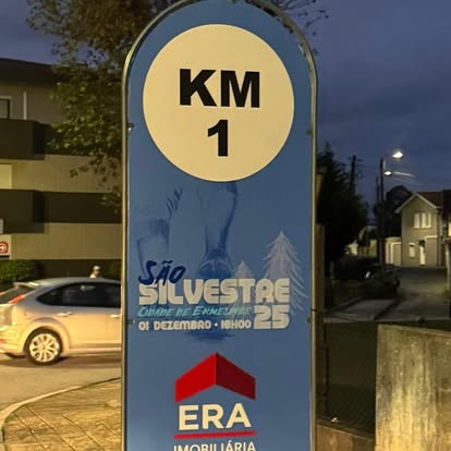 Placa de quilómetro 1 da São Silvestre
